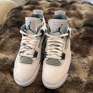 Air Jordan White and Green Sneakers